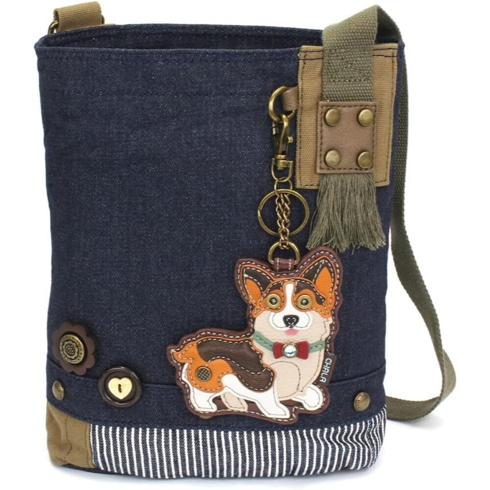 Cross-Body Women Handbag Denim Canvas Compact Travel Messenger Bag